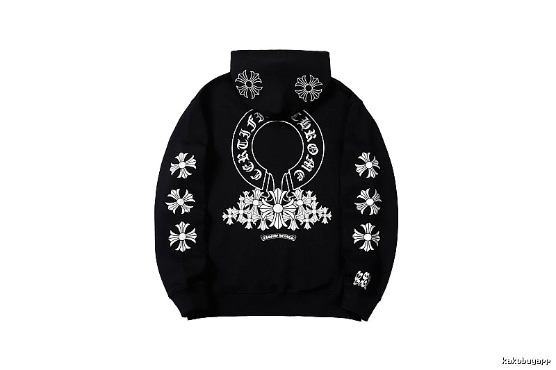 Chrome Hearts Urban Cross graphic hoodie Black Blue Cross with Statement Pattern