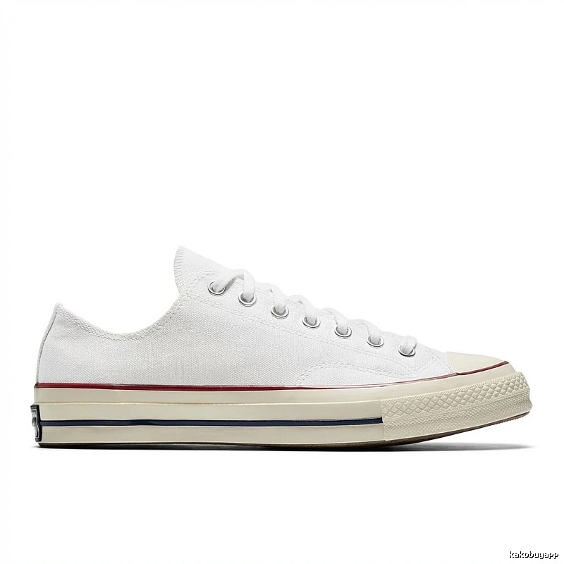 Classic white canvas shoes of Converse