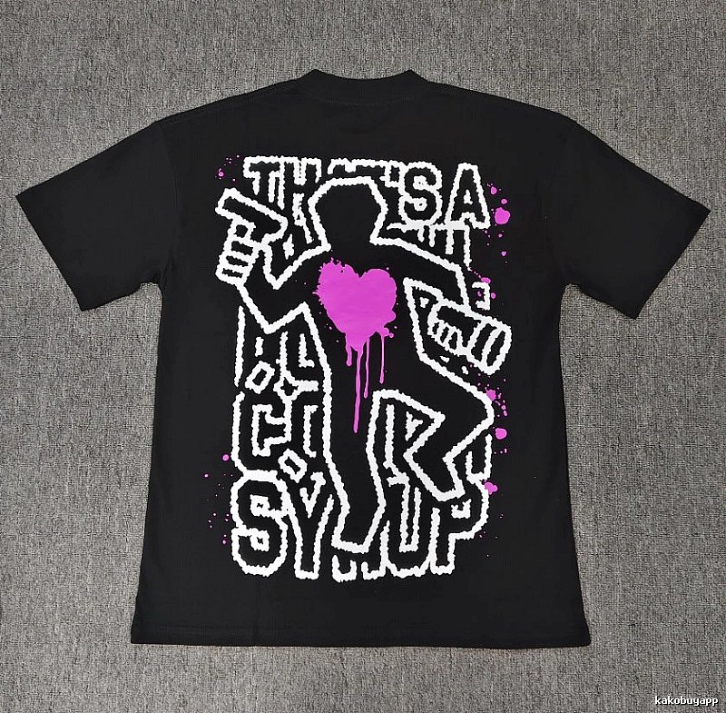 CLOT Heart Graffiti Street Style Black Short-sleeve T-shirt