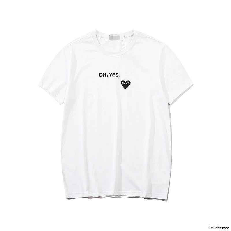 Comme des Garcons PLAY 2021-87 White Style 2187 Heart Logo T-Shirt Statement Graphic