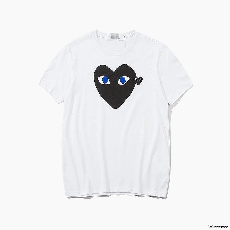 Comme des Garcons PLAY 2023-03 Black Style 2303 Heart Logo T-Shirt Poolside Style