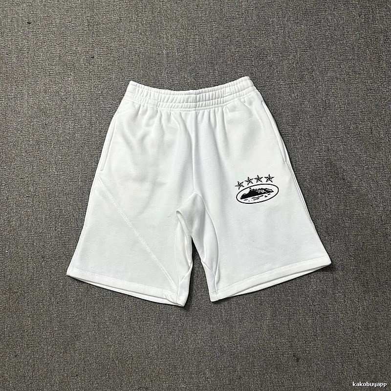Corteiz Five-Star Trend Brand White Shorts