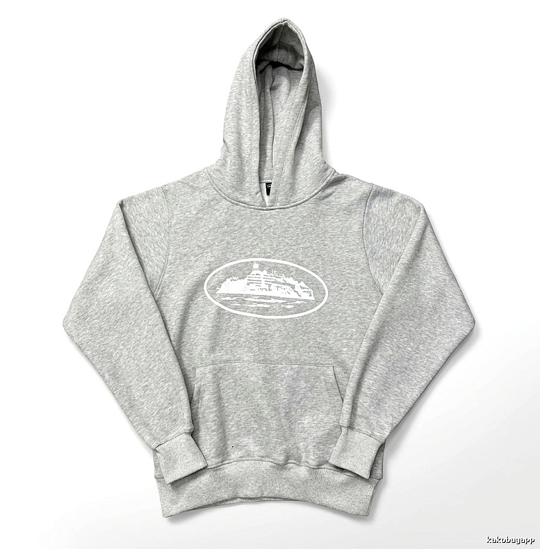 Corteiz Grey Minimalist Style Hoodie