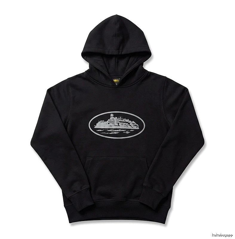 Corteiz Island Logo Minimalist Style Black Sweatshirt