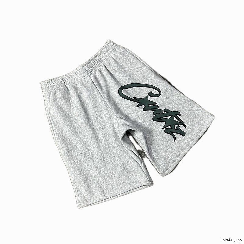 Corteiz letter-style grey shorts