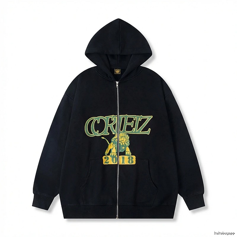 Corteiz Printed Trendy and Cool Black Sweatshirt