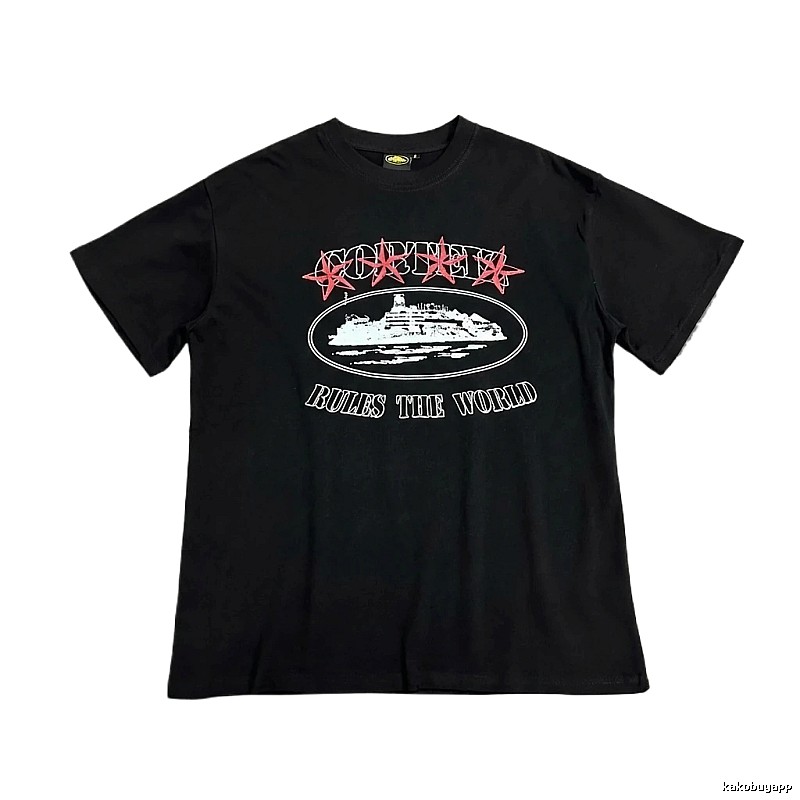 Corteiz Printed Trendy Black T-shirt