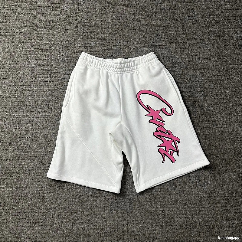 Corteiz trendy and cool style white shorts