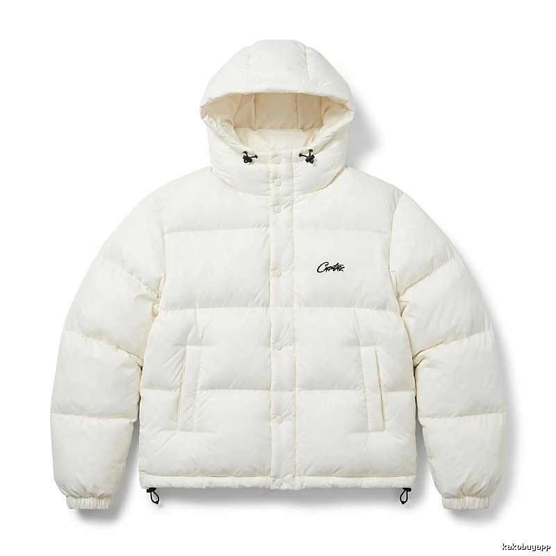 Corteiz trendy brand simple style white cotton-padded coat