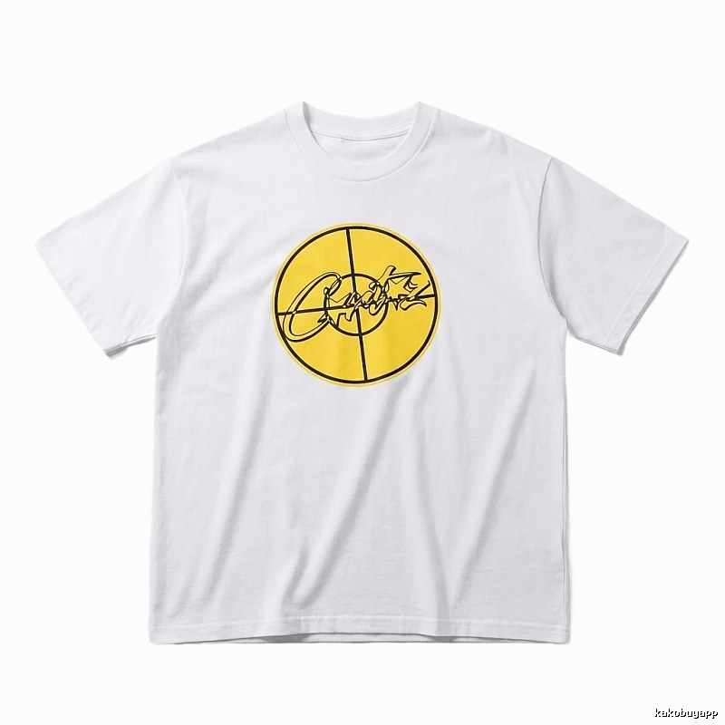 Corteiz Yellow Bullseye Trendy Cool White T-shirt