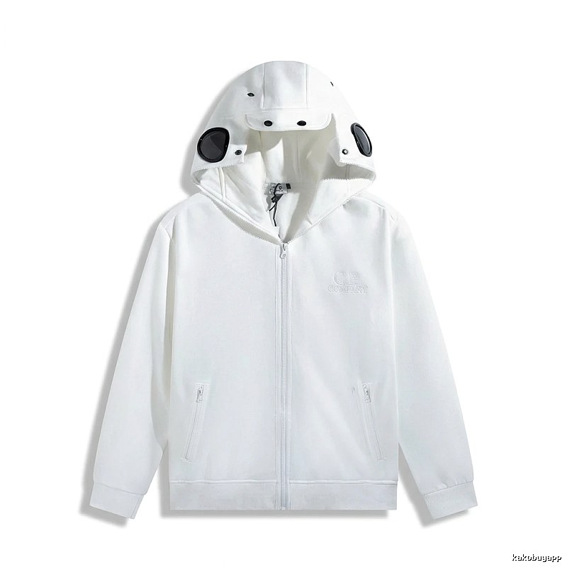 C.P. White Functional Hoodie