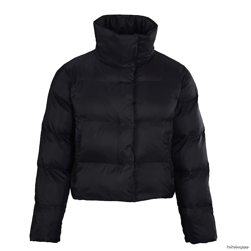 Daily Edit Stand-Collar Puffer Jacket - Black