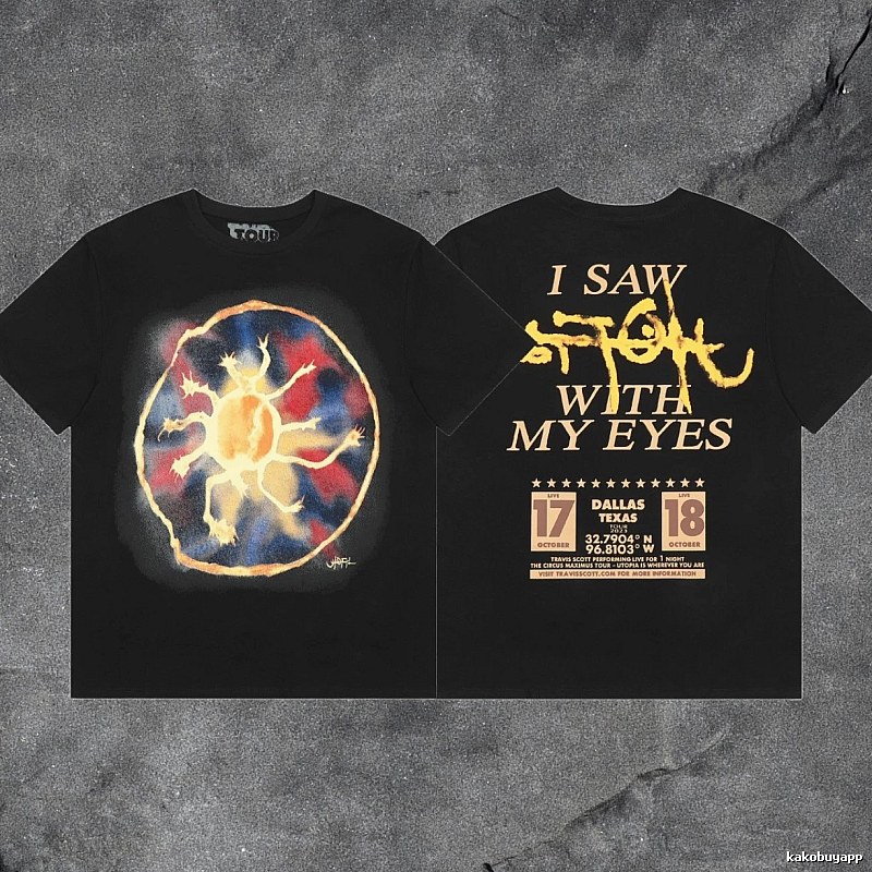 Denim Tears 2031-75 Black Graphic T-Shirt Streetwear Look