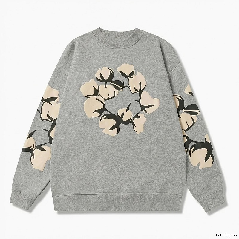 DENIM TEARS Cotton Element Grey Sweatshirt