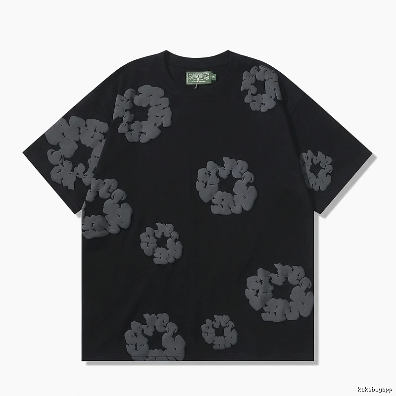 DENIM TEARS Dark Style Black Short-Sleeve