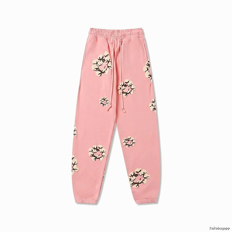 DENIM TEARS Floral Pink Sweatpants