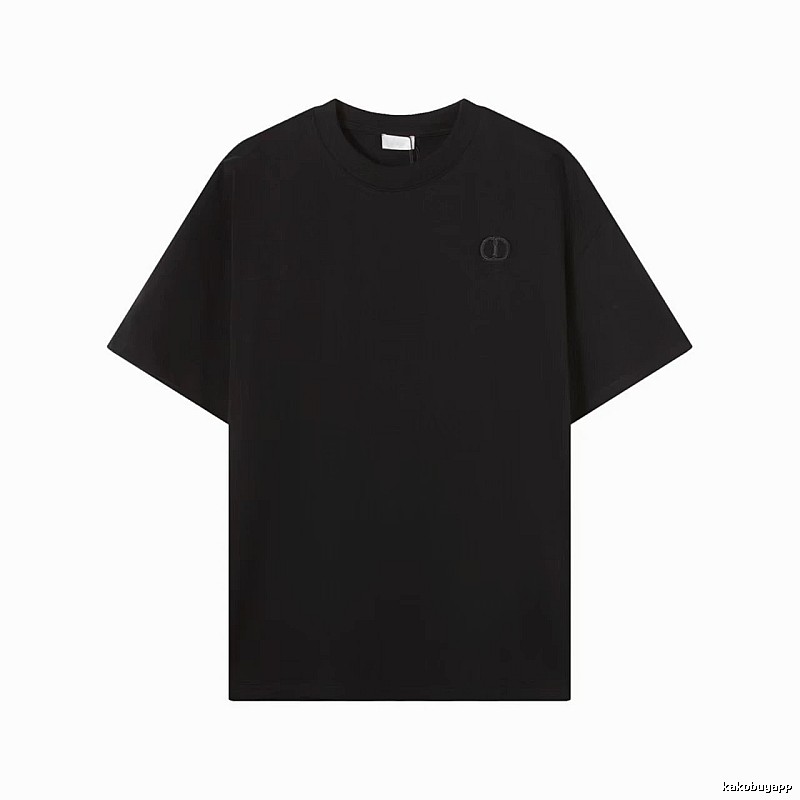 Dior Classic Collection Minimalist Style Black T-Shirt