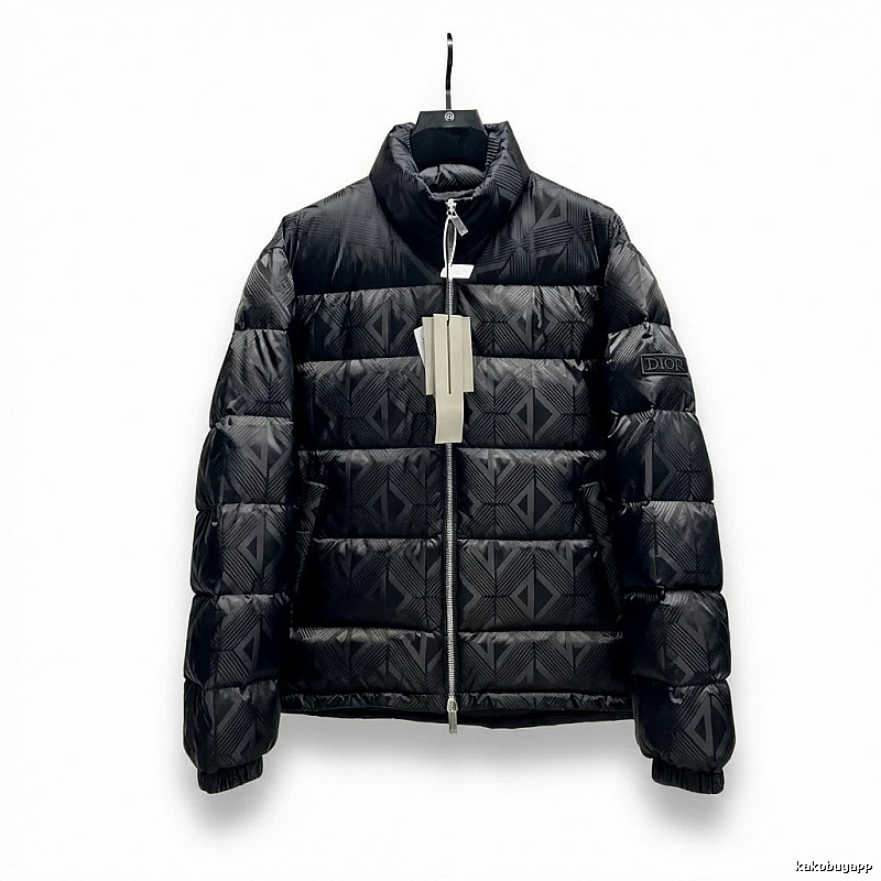 Dior diamond - checkered black down jacket