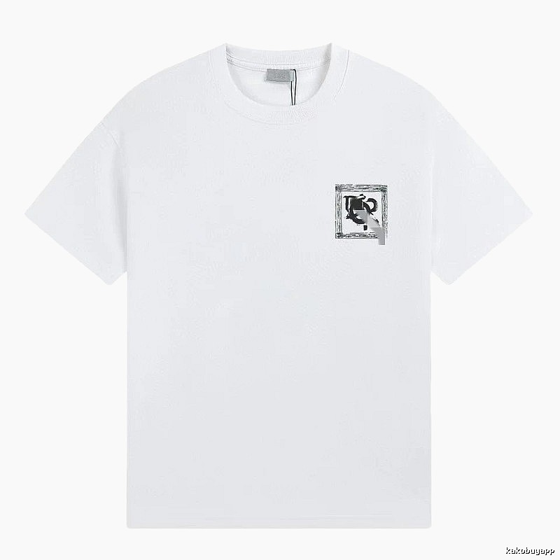 Dior Graffiti Print Minimalist Style White Short-sleeve T-shirt