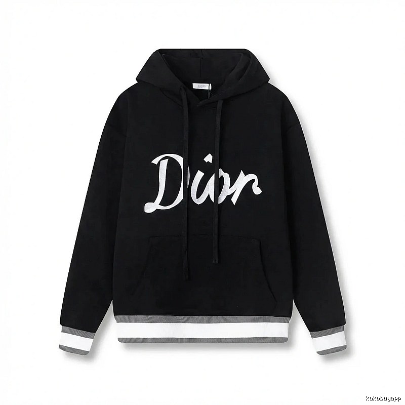 Dior letter-style black sweatshirt
