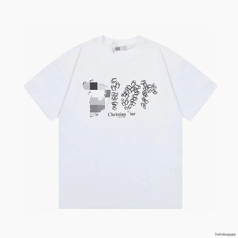 Dior Monogram All-Over Printed Trendy White T-Shirt