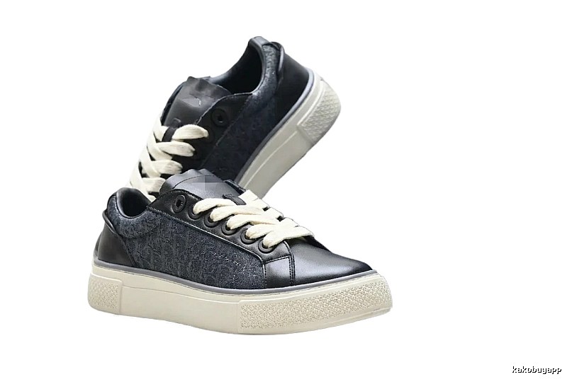 Dior monogram casual style black shoes