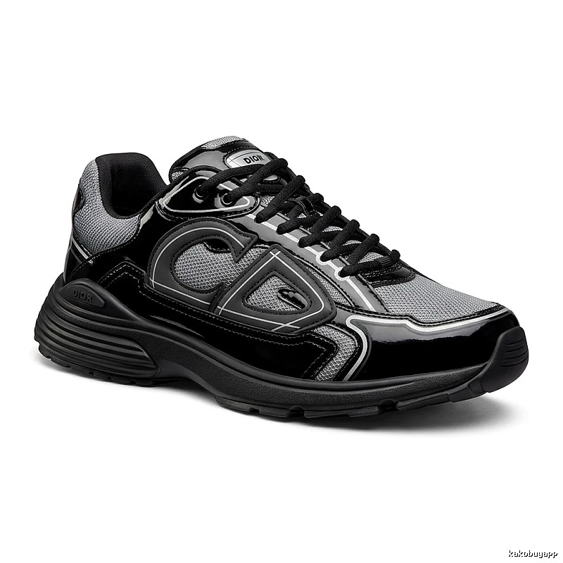 Dior retro-style black and grey sports shoes