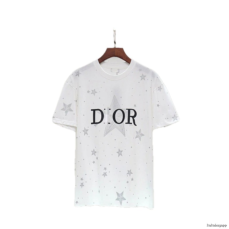 Dior Star Print Cool & Trendy Style White T-Shirt