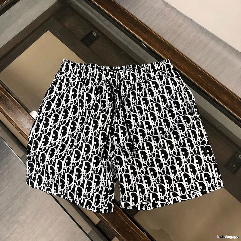 Dior Trendy All-over Monogram Print Black and White Casual Shorts