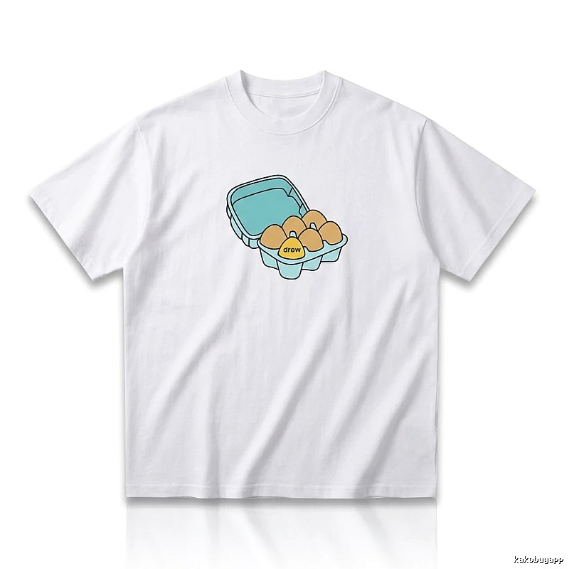 DREW Egg Series Simple White T-shirt