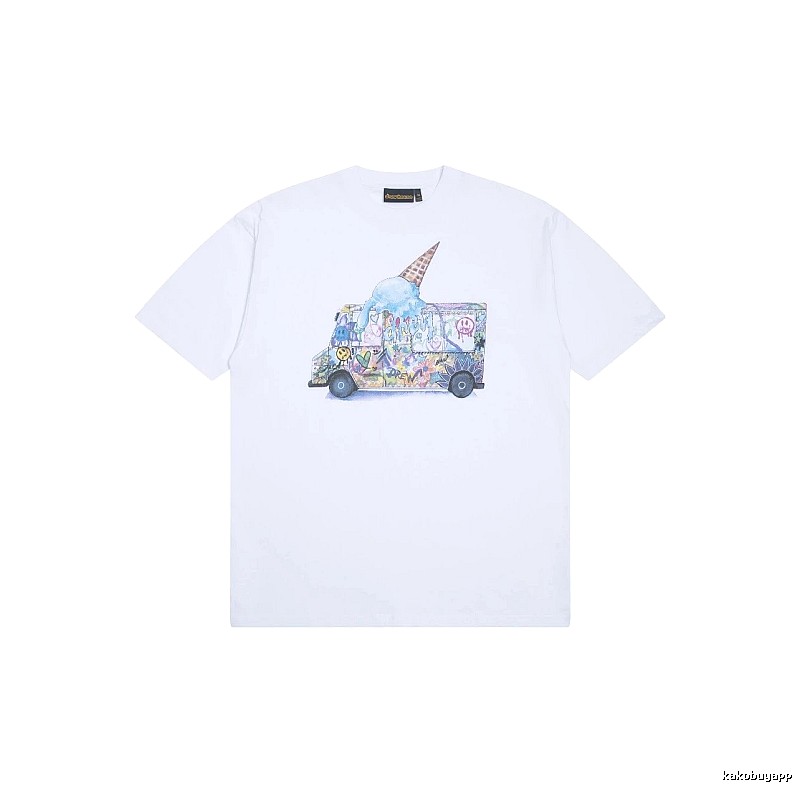 DREW Graffiti Style Ice Cream Truck White Short Sleeve T-shirt
