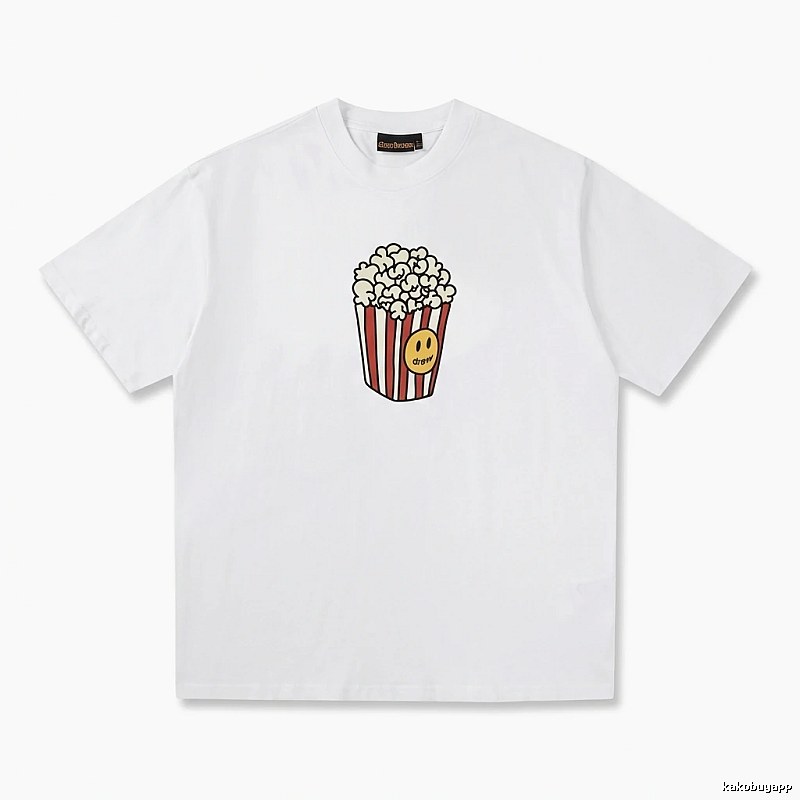 DREW Popcorn Print White T-shirt