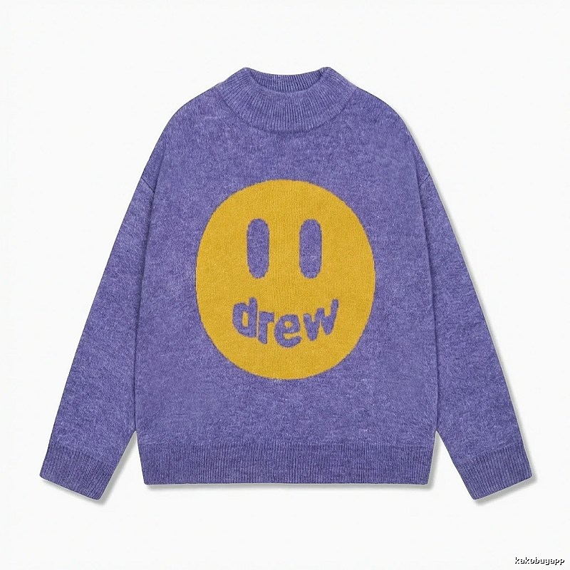 DREW Smiley Purple Sweater