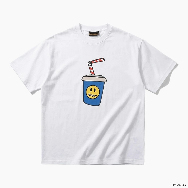 DREW Smiley Series Simple White T-shirt
