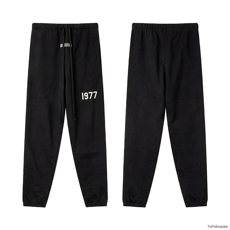 ESSENTIALS 1977 Minimalist Style Black Pants