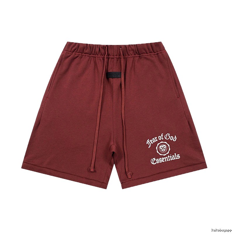 Essentials casual style burgundy shorts