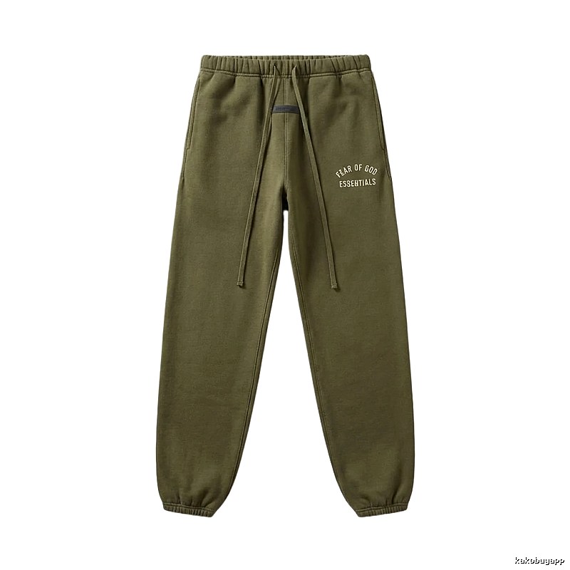 ESSENTIALS casual style olive green sweatpants