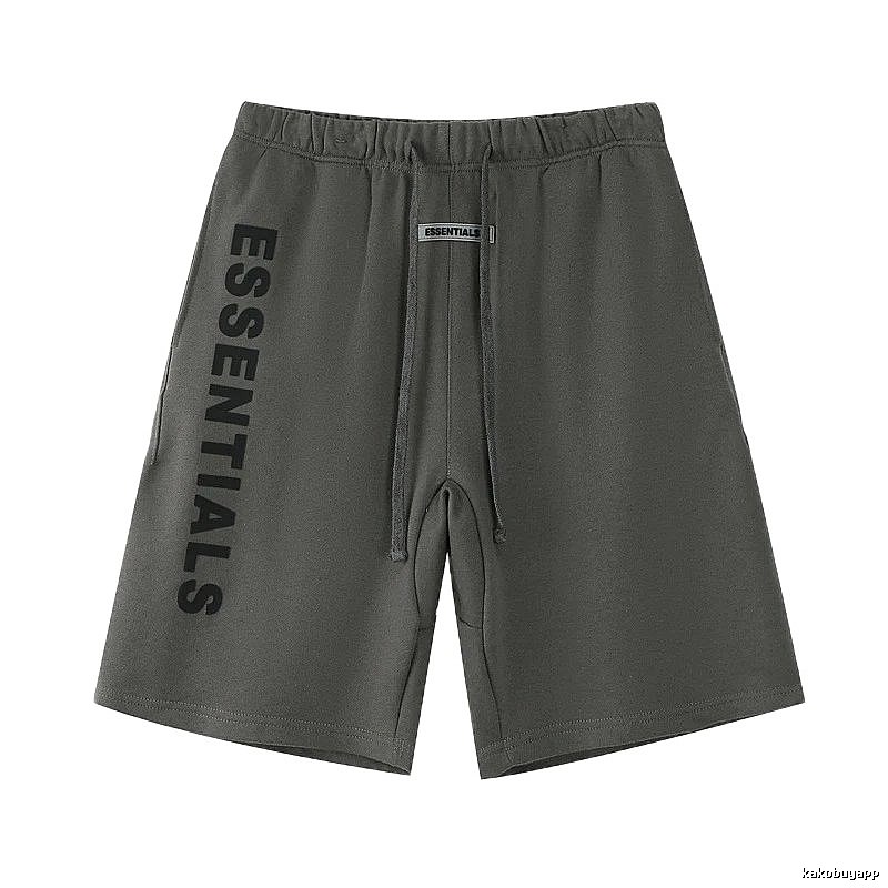 ESSENTIALS Letter Style Dark Grey Shorts