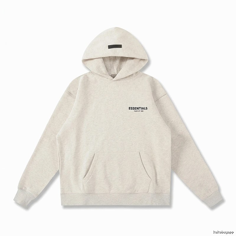 ESSENTIALS minimalist light beige hoodie