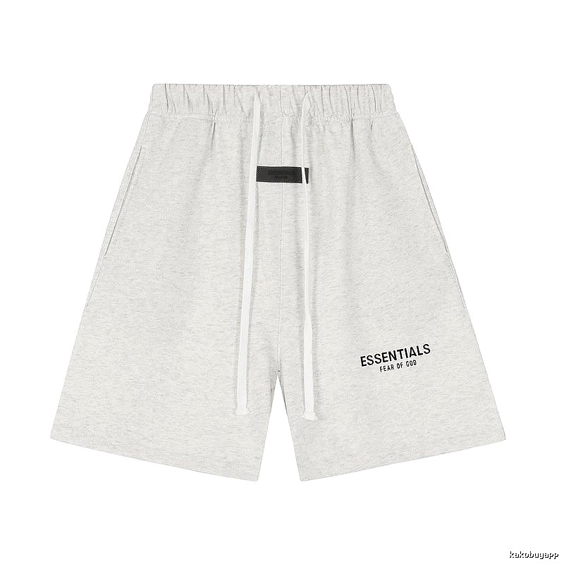 ESSENTIALS minimalist light gray shorts