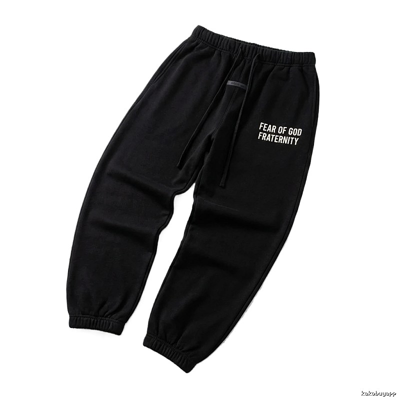 ESSENTIALS minimalist style black sweatpants