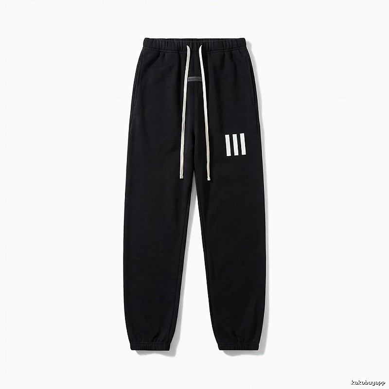ESSENTIALS minimalist style black sweatpants