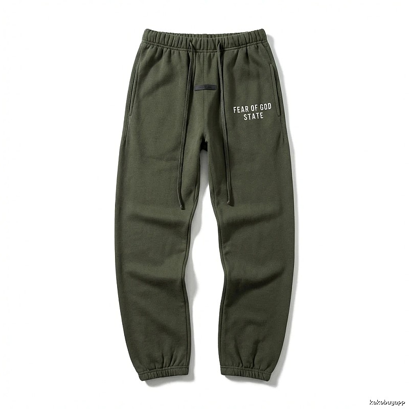 ESSENTIALS Minimalist Style Military Green Sweatpants