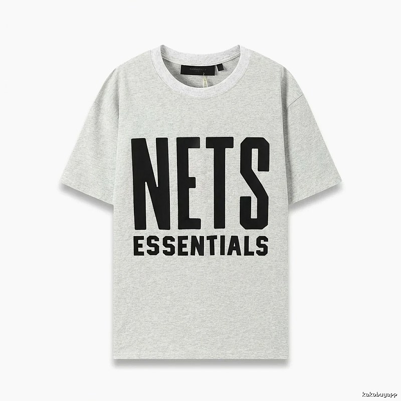 ESSENTIALS Trendy Brand Simple Style Grey T-shirt