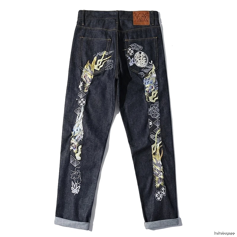 EVISU embroidered trendy brand jeans