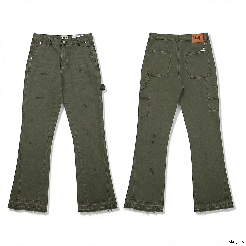 Gallery Dept. Distressed Style Military Green Utility Pants