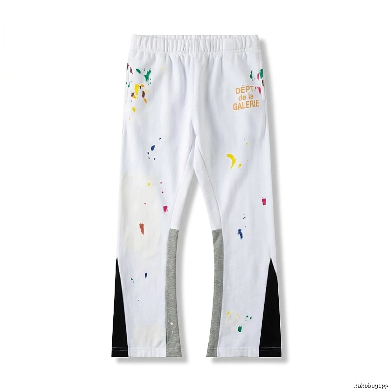 Gallery Dept Graffiti Style White Long Trousers