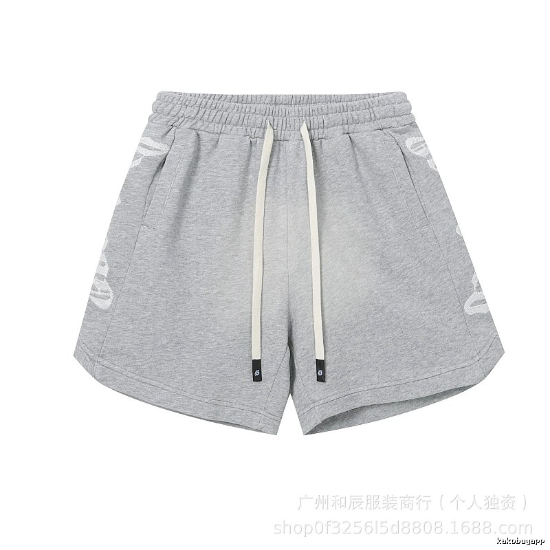Godspeed Print Street Style Light Gray Casual Shorts