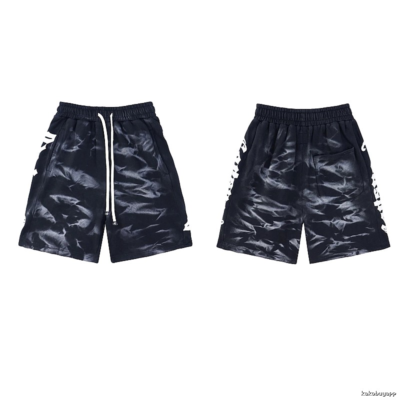 Godspeed Tie-Dye Collection Street Style Black and Grey Shorts
