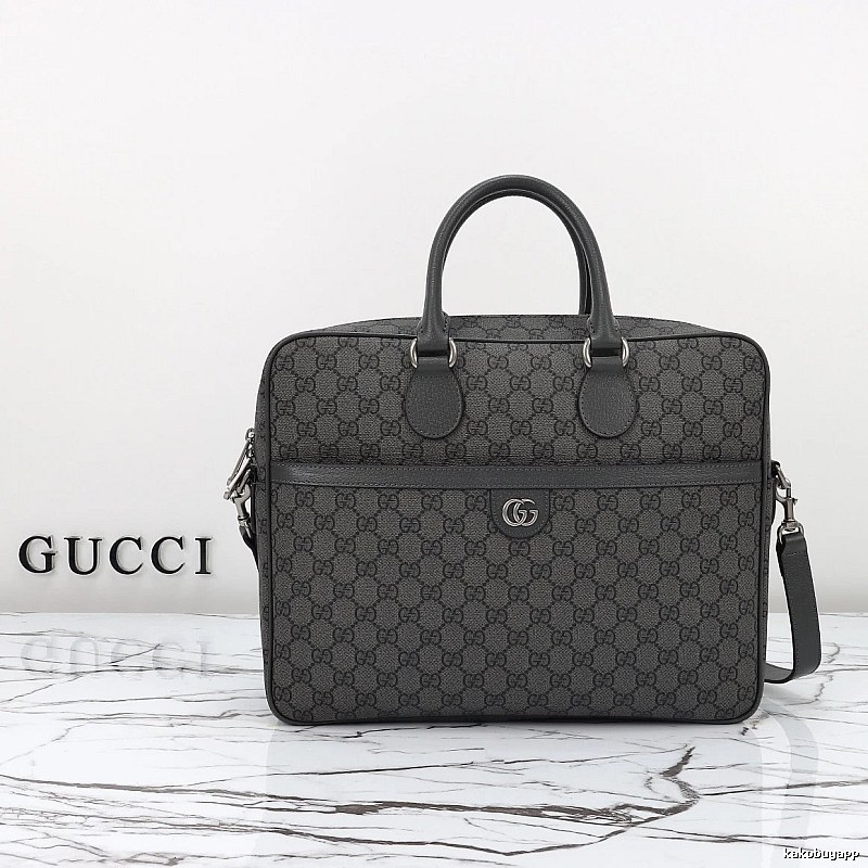 Gray GG Briefcase Gucci Briefcase for Photo Ready Styling